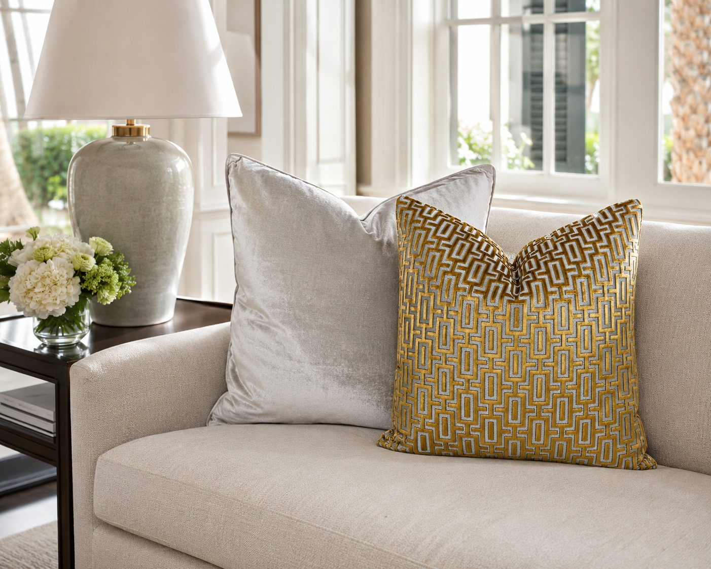 Luxury Pillow – 24" × 24" – Bergman Topaz