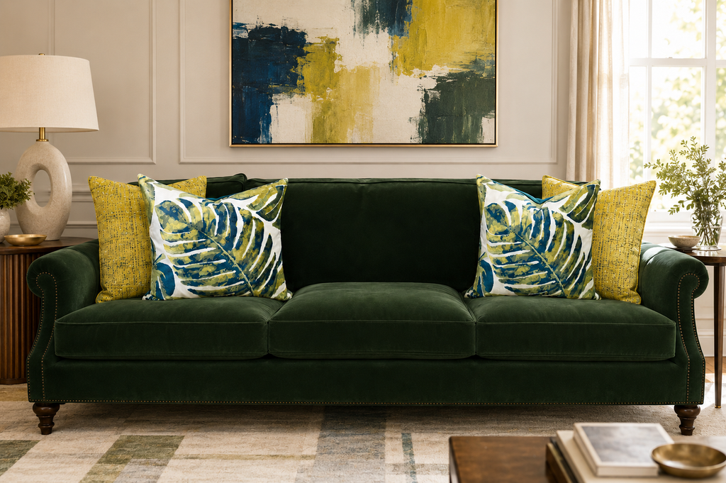 Luxury Pillow – 24" × 24" – Moonstruck Sulfur