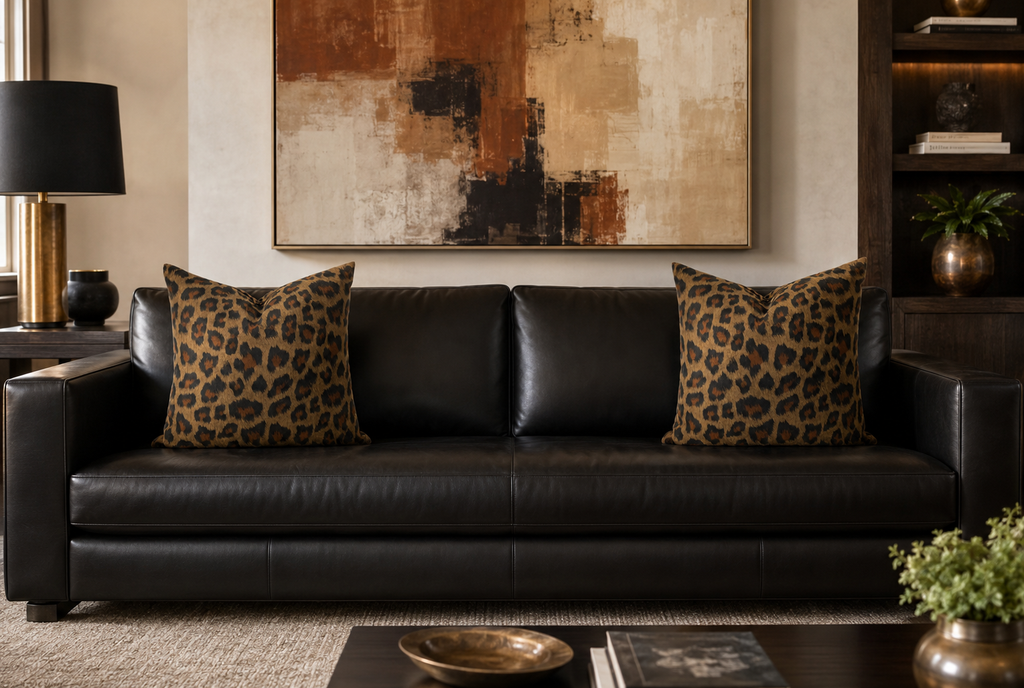 Luxury Pillow – 24" × 24" – Panthera Toffee