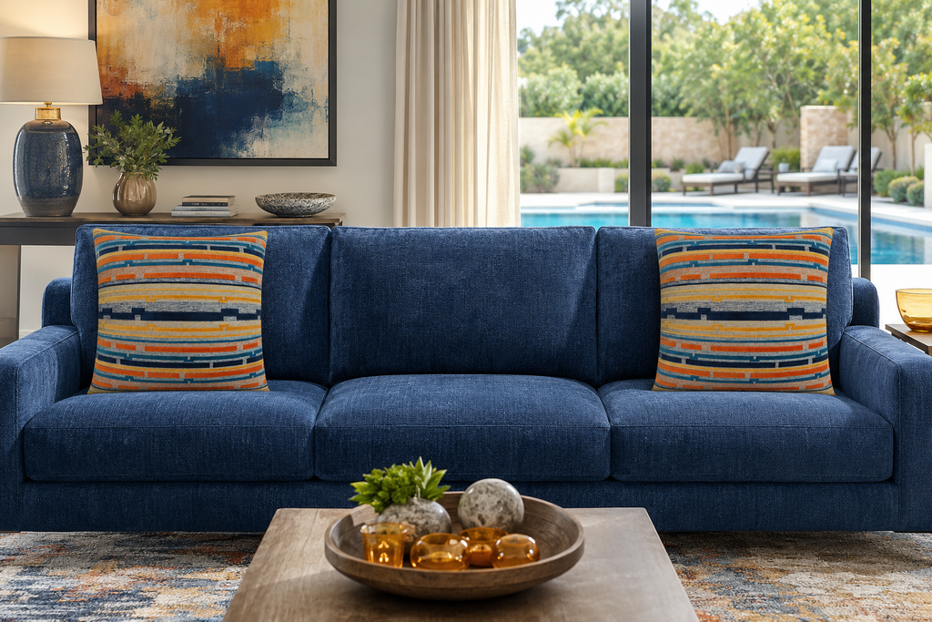 Luxury Pillow – 24" × 24" – Punctuate Sunset