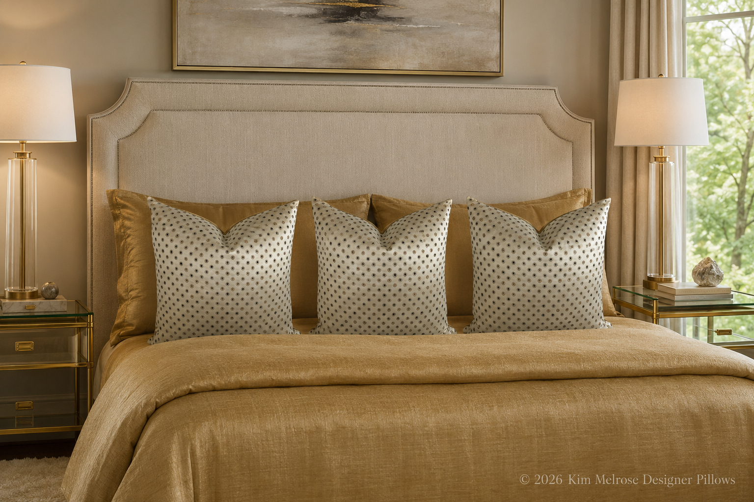 Luxury Pillow – 24" × 24" – Desert Jewel