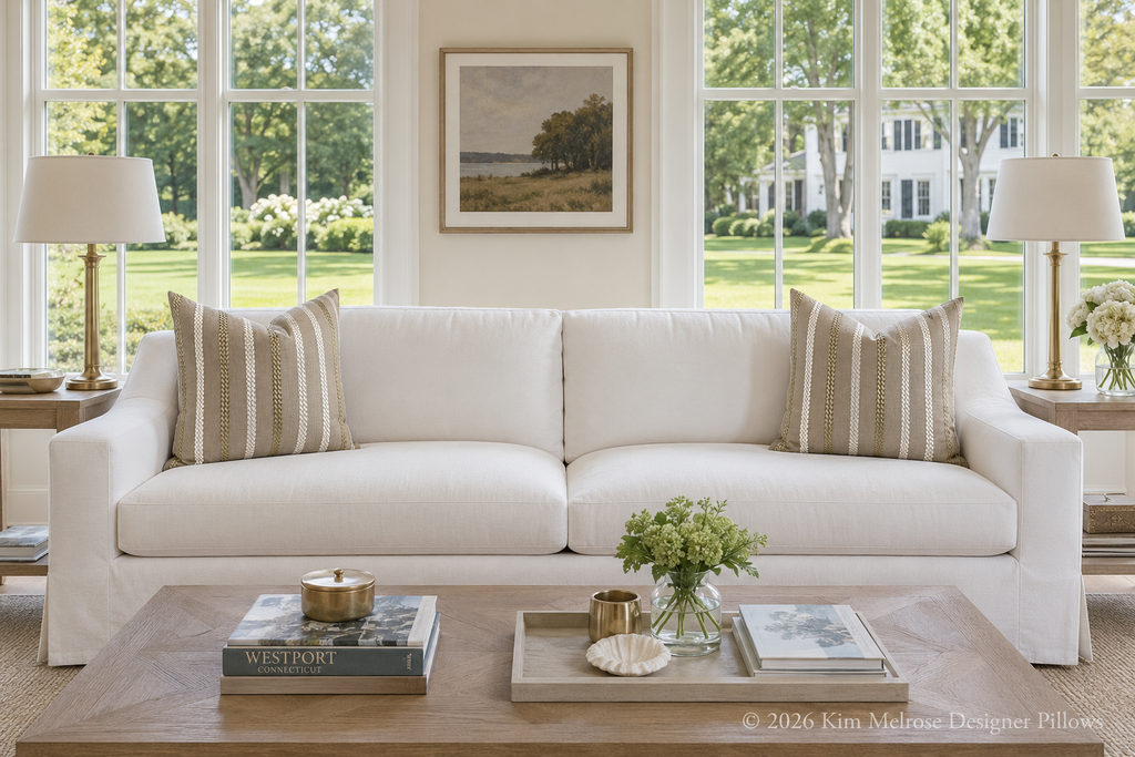 Luxury Pillow – 24" × 24" – Cheverny Taupe