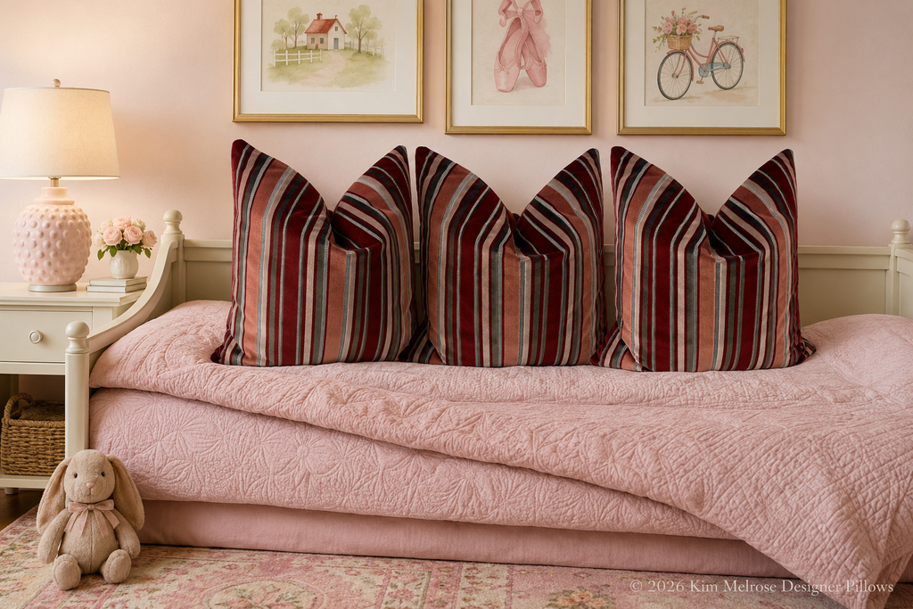 Luxury Pillow – 24" × 24" – Madison Club Wine
