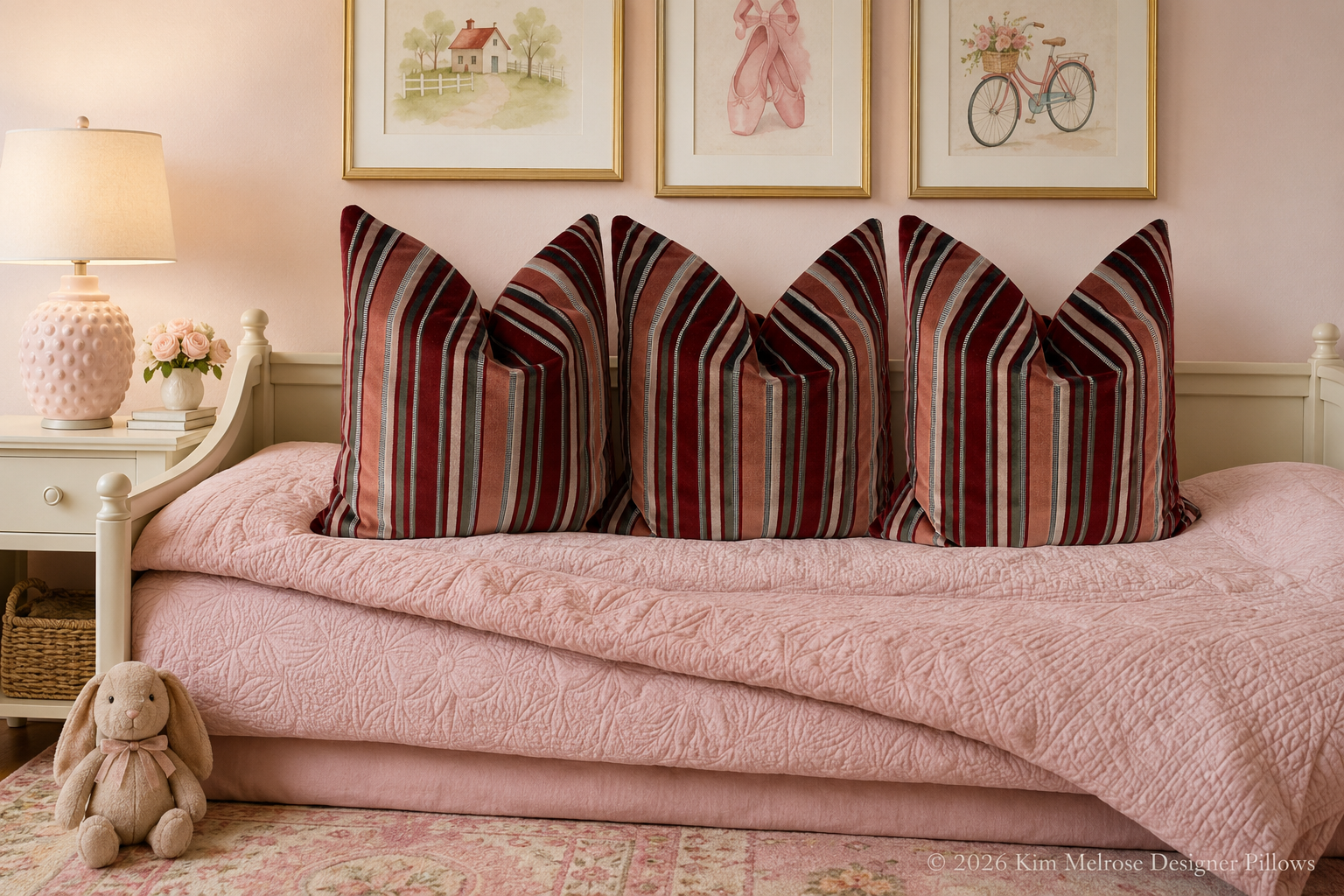 Luxury Pillow – 24" × 24" – Madison Club Wine