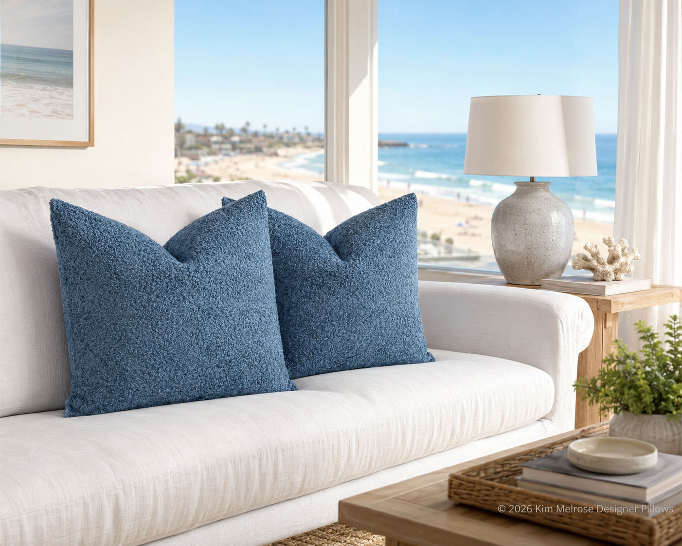 Luxury Pillow – 24" × 24" – Snuggle Sapphire