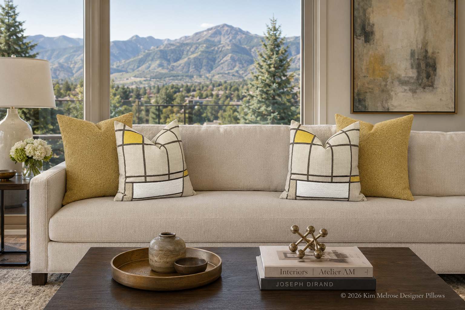 Luxury Pillow – 24" × 24" – Desert Deco