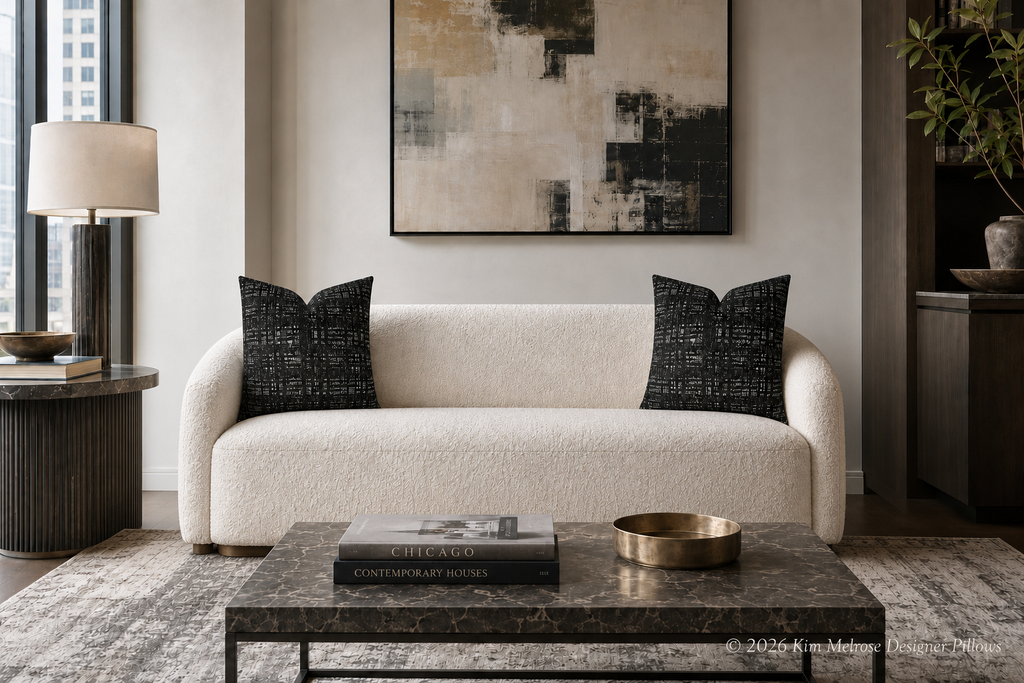 Luxury Pillow – 24" × 24" – Collateral Charcoal