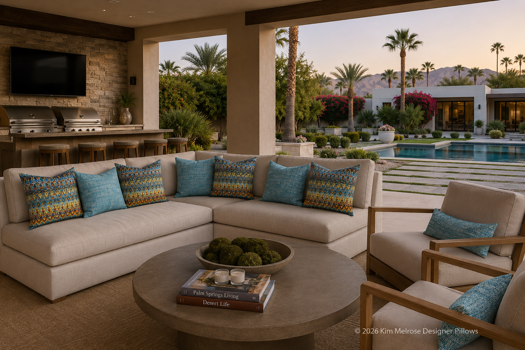 Luxury Outdoor Pillow – 22" × 22" – Kanthum Multi