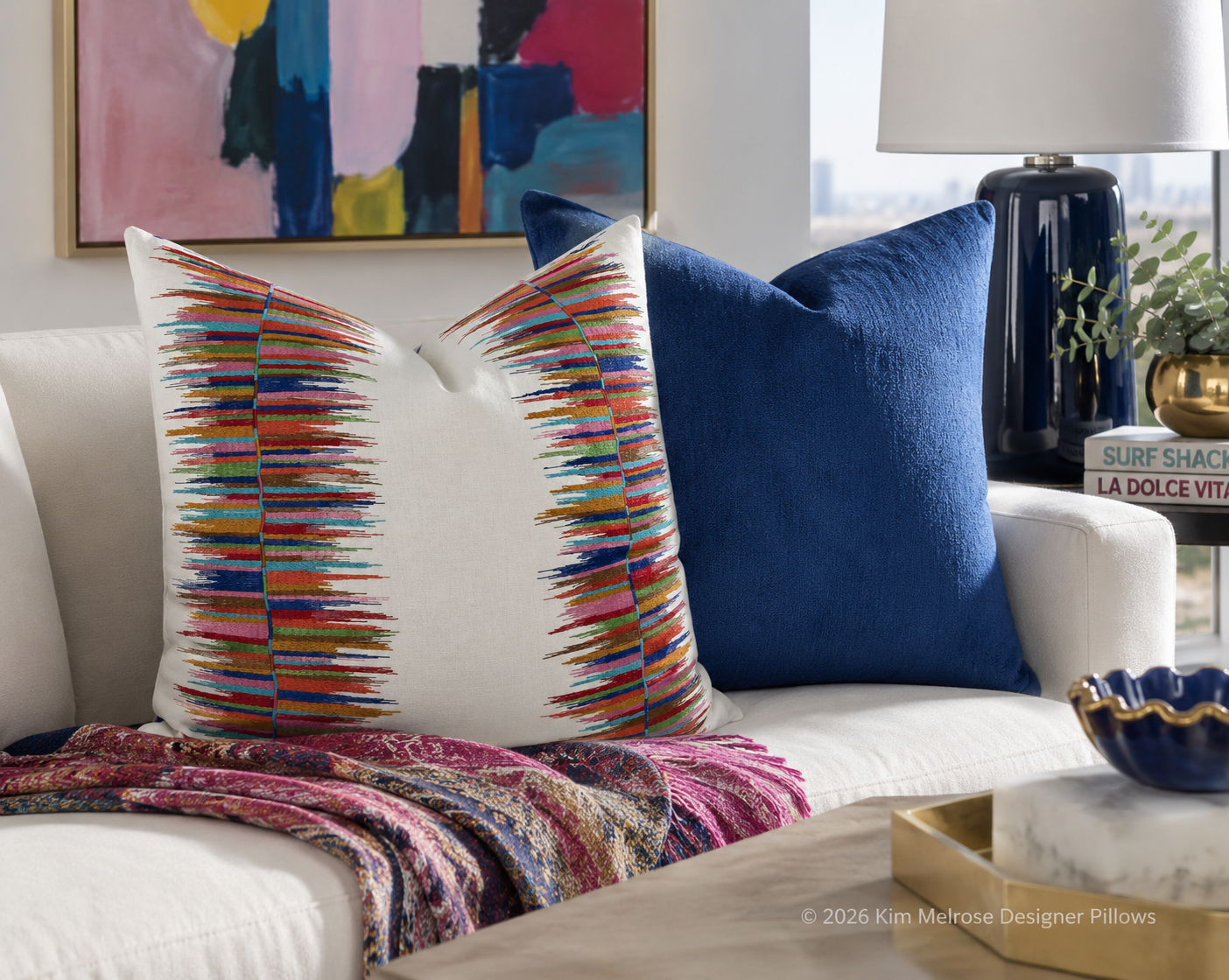 Luxury Pillow – 24" × 24" – Cuddle Indigo