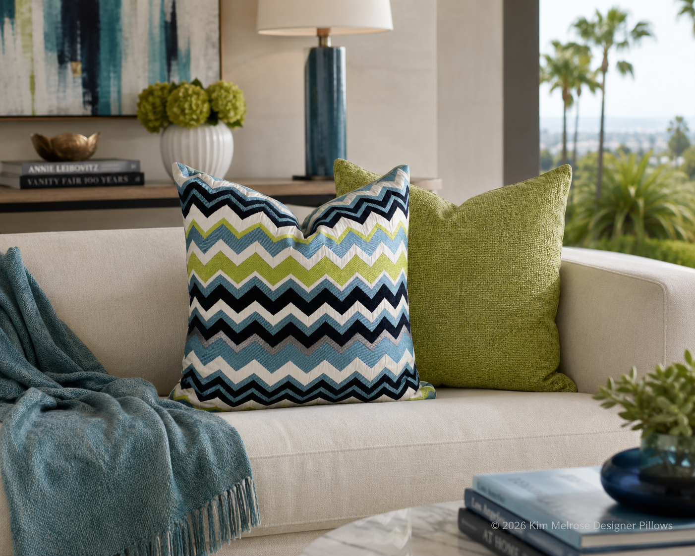 Luxury Pillow – 24" × 24" – Norse Moss