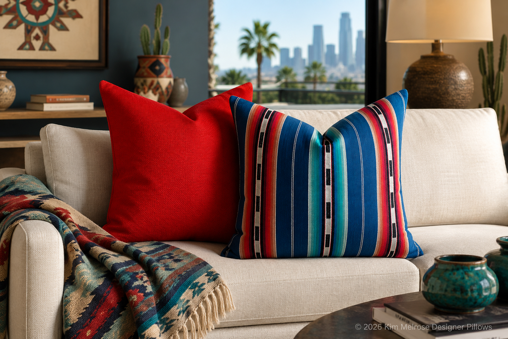 Luxury Pillow – 24" × 24" – Sonora Stripe
