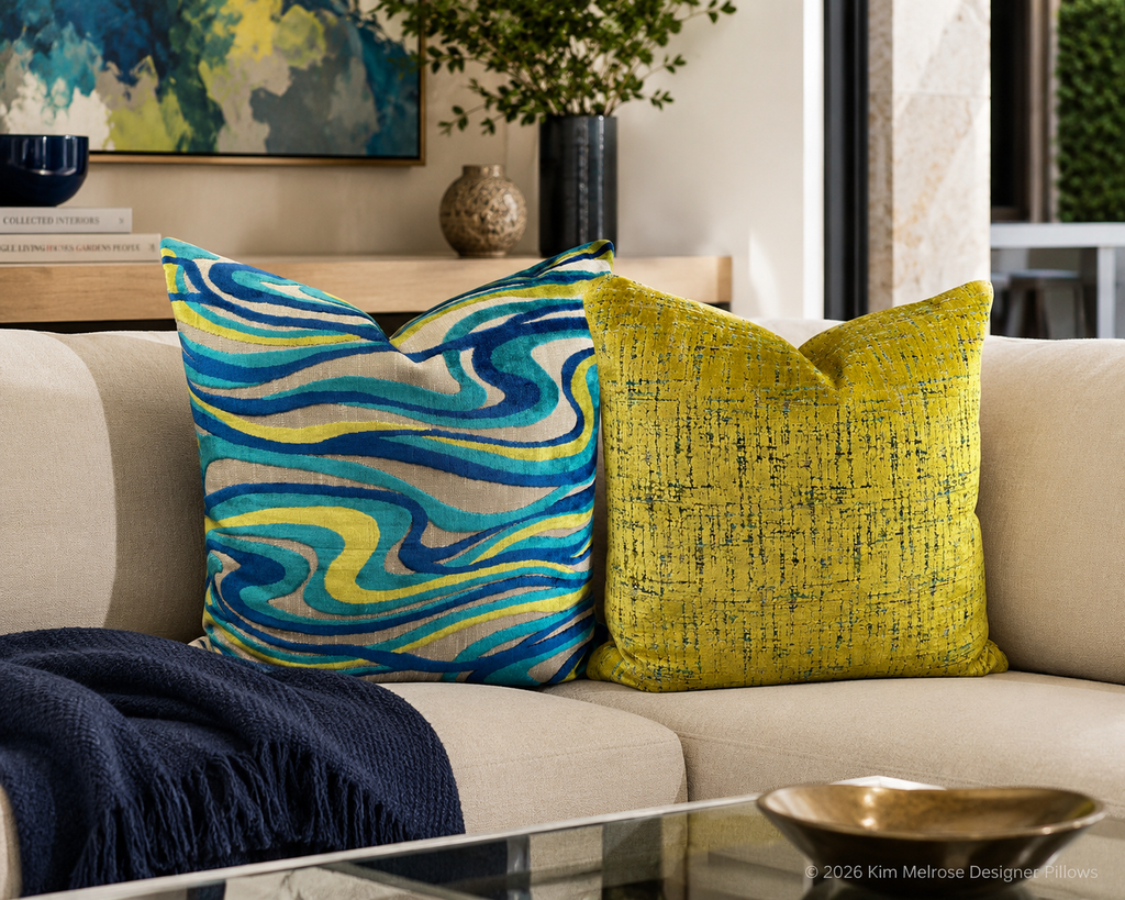 Luxury Pillow – 24" × 24" – Moonstruck Sulfur