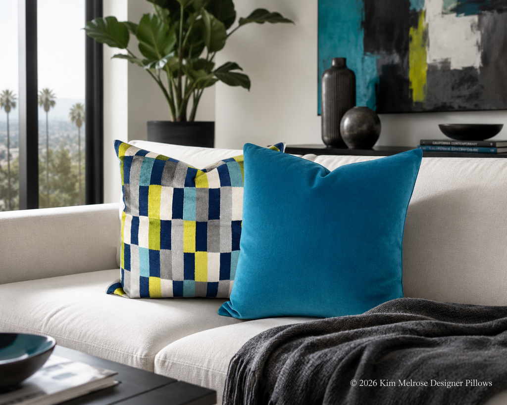Luxury Pillow – 24" × 24" – Mod Pop Mosaic