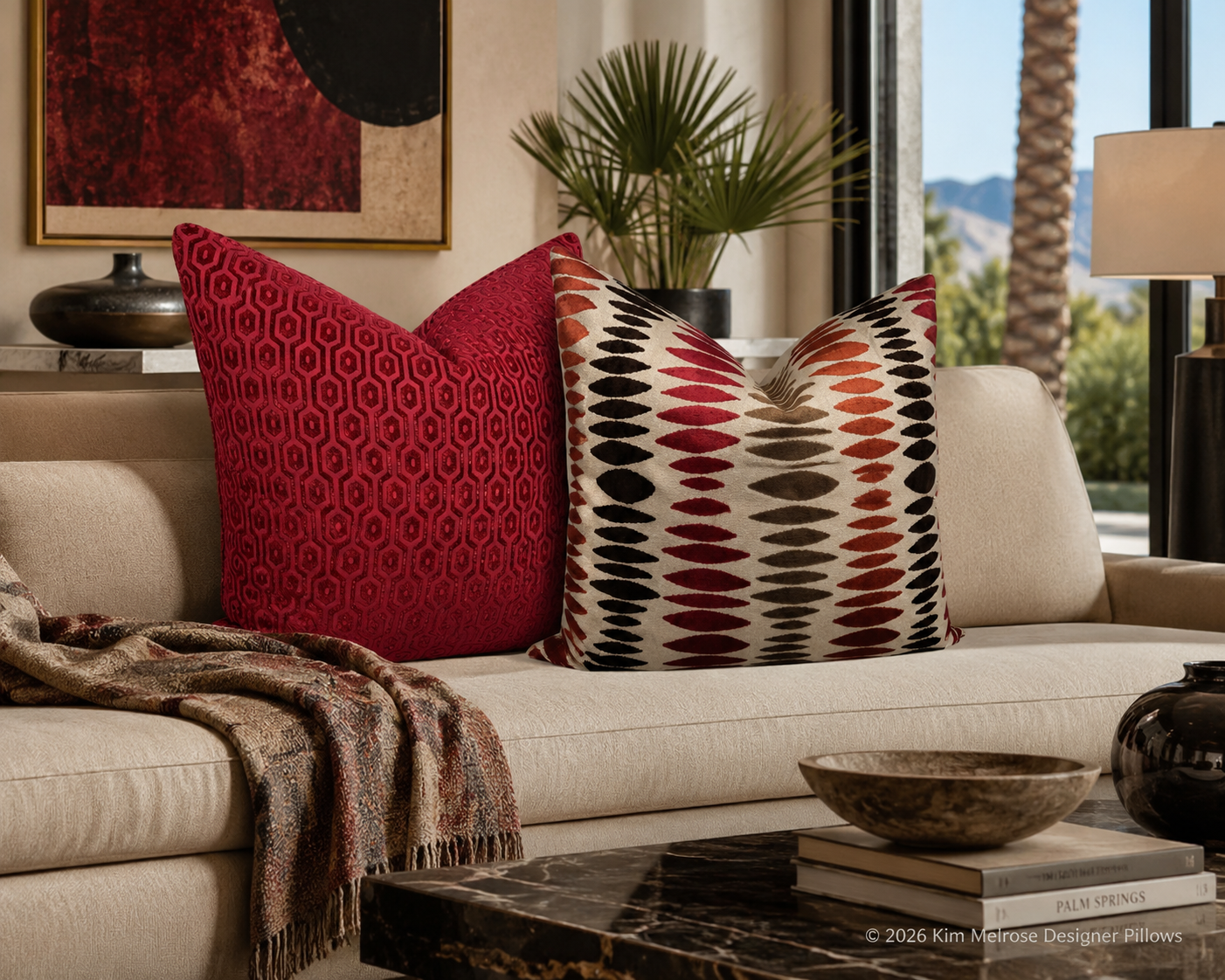 Luxury Pillow – 24" × 24" – Seneca Berry