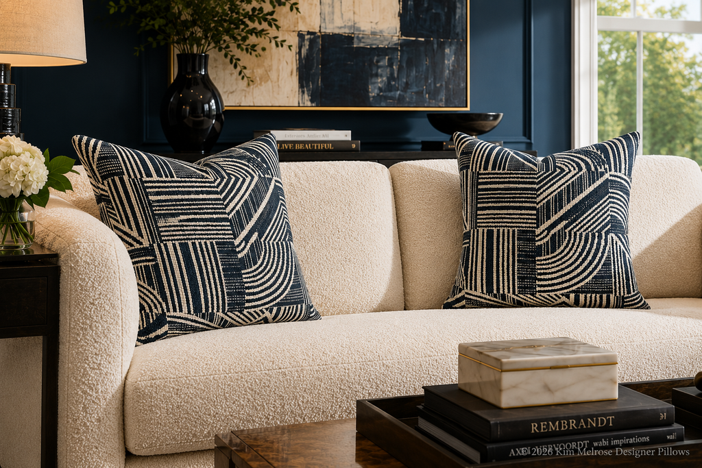 Luxury Pillow – 24" × 24" – Zaria Azure