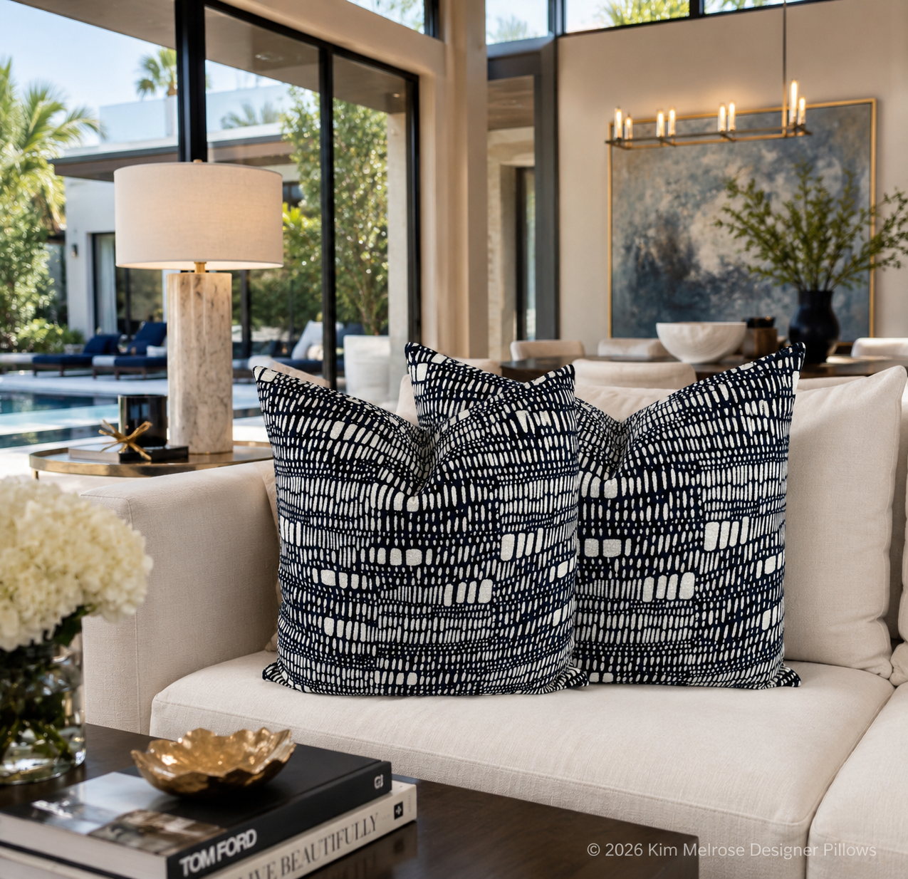 Luxury Pillow – 24" × 24" – Tesota Domino