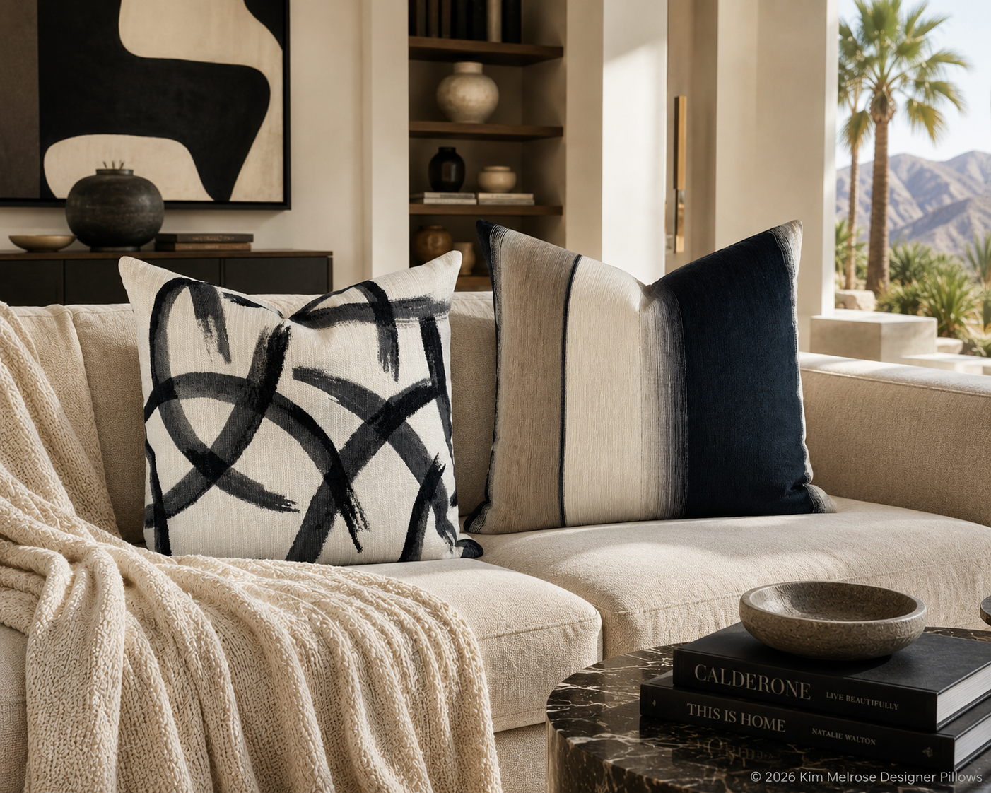 Luxury Pillow – 24" × 24" – Enso Zinc