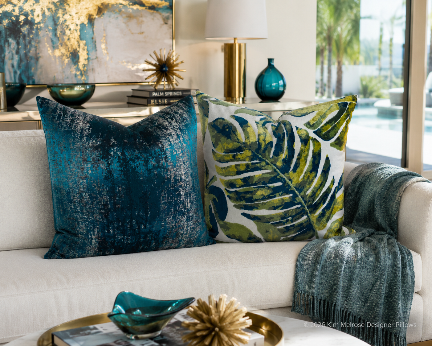 Luxury Pillow – 24" × 24" – Aurora Peacock