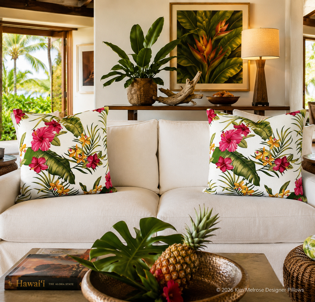 Luxury Pillow – 24" × 24" – Maui