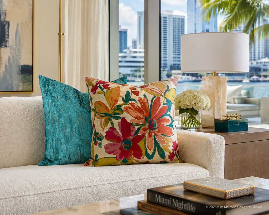 Luxury Pillow – 24" × 24" – Desert Paradise