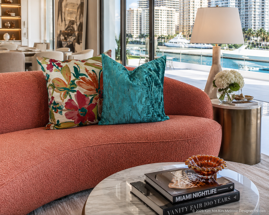 Desert Paradise & Niagara Teal Living Room