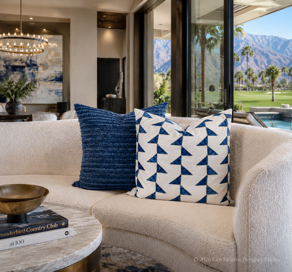Luxury Pillow – 24" × 24" – Alignment Lapis