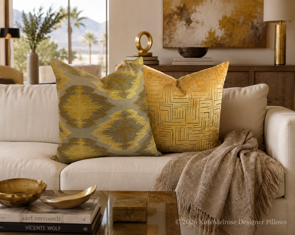Luxury Pillow – 24" × 24" – Klint Gold