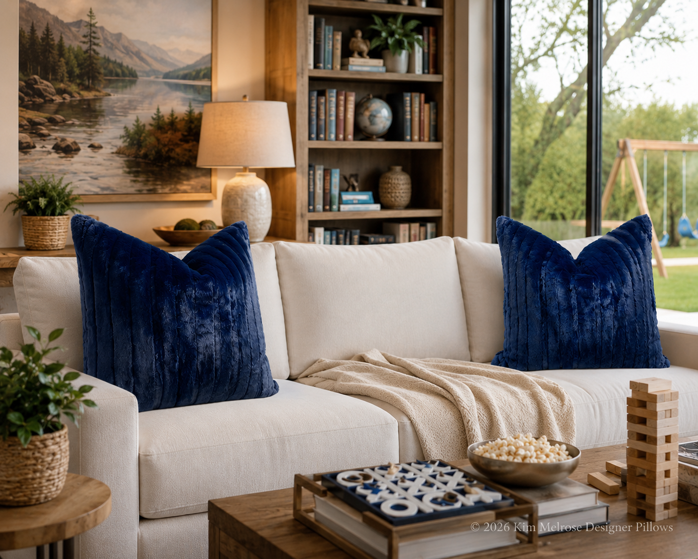 Luxury Pillow – 24" × 24" – Spalding Midnight