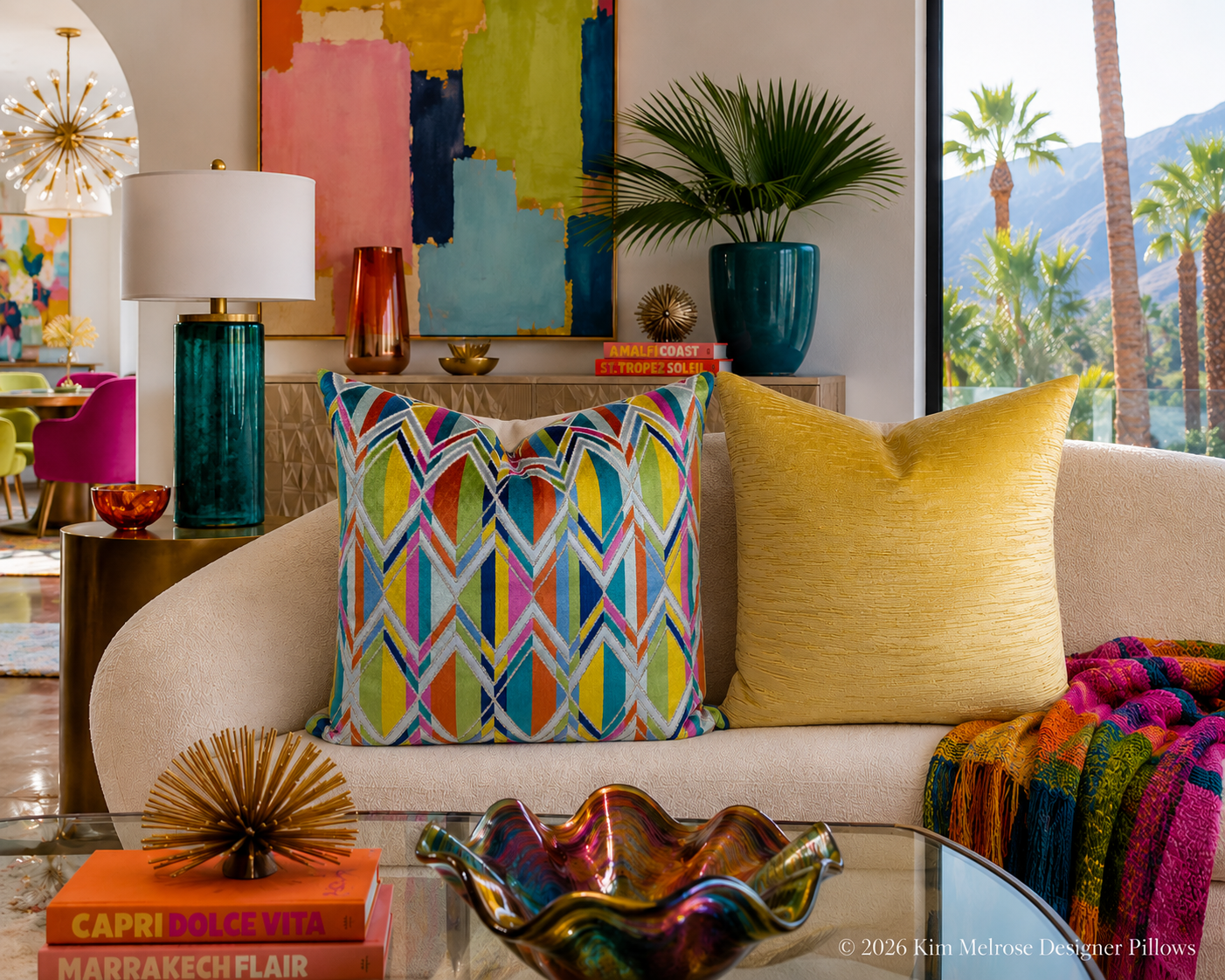 Luxury Pillow – 24" × 24" – Facet Confetti