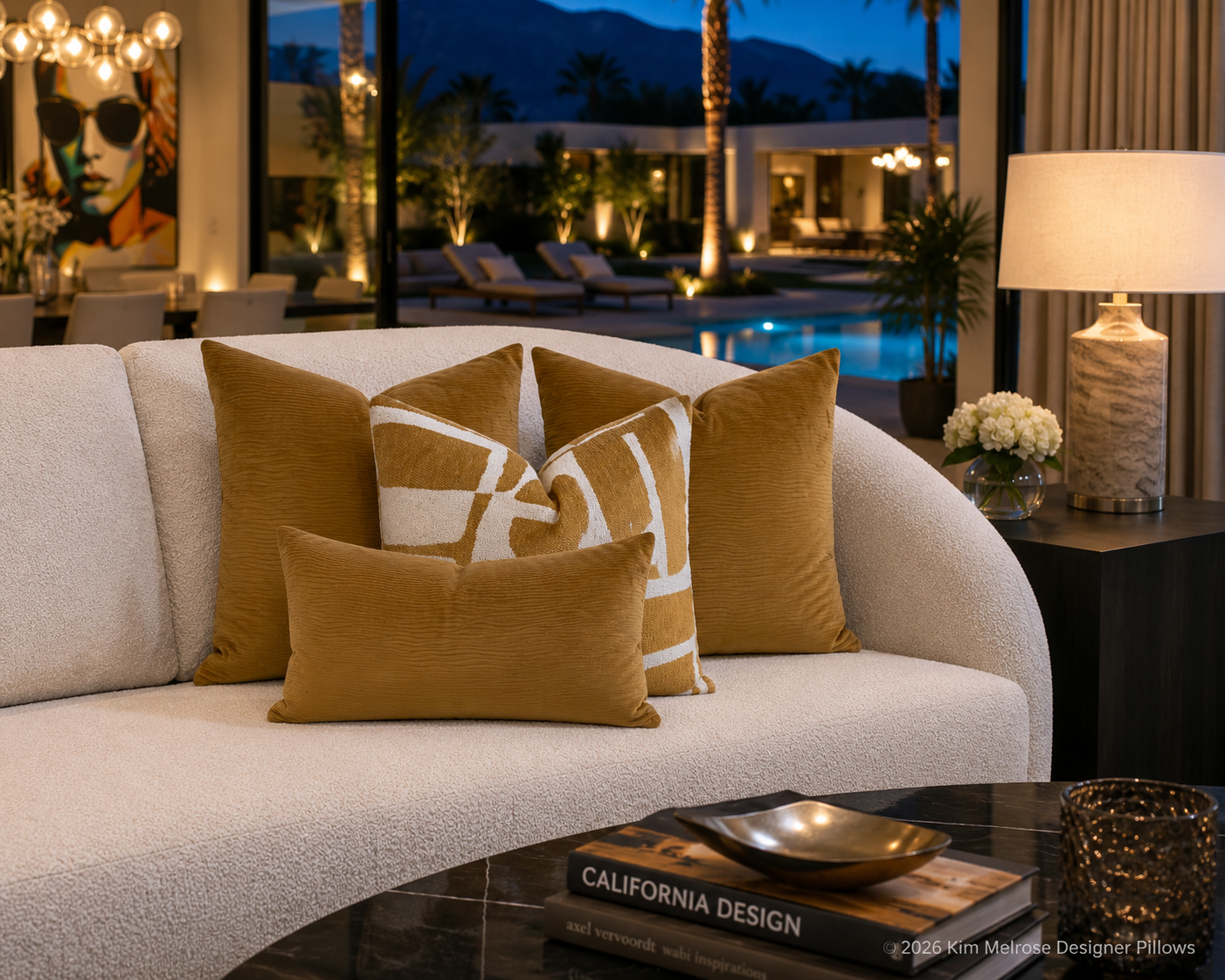 Luxury Pillow – 24" × 24" – Stream Walnut
