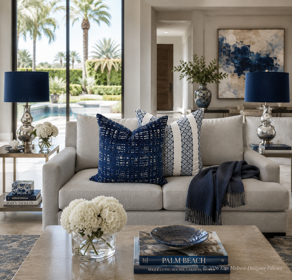 Luxury Pillow – 24" × 24" – Collateral Navy
