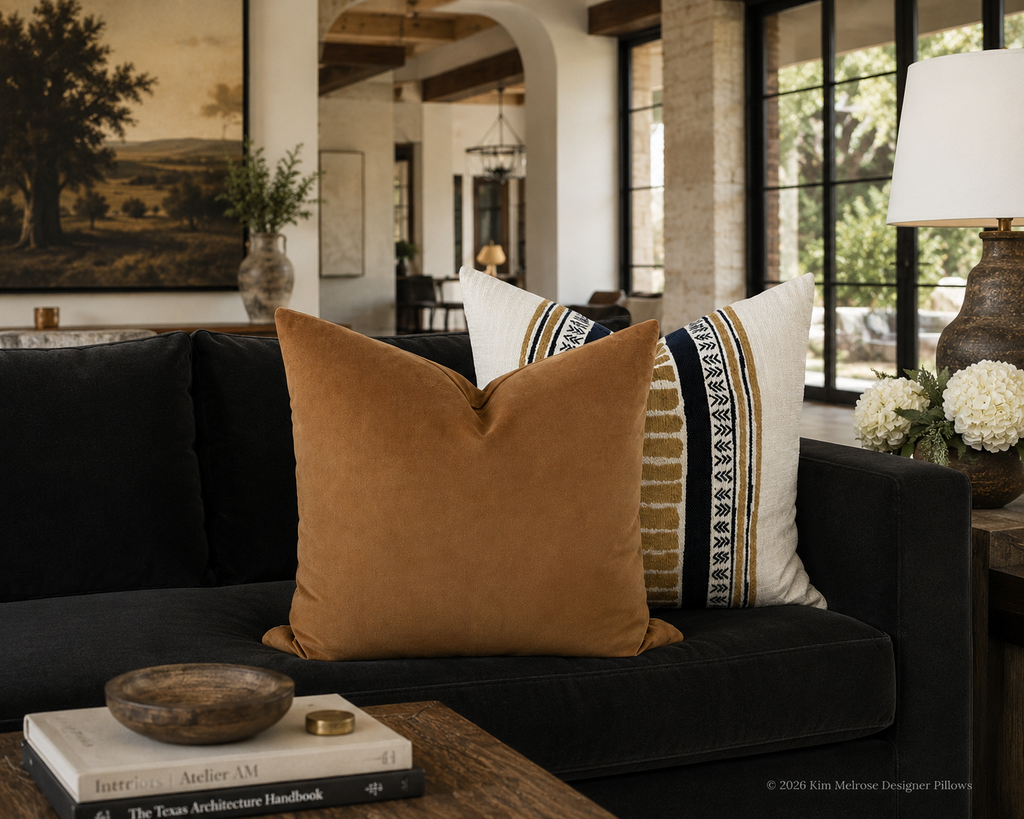 Luxury Pillow – 24" × 24" – Bella Cognac