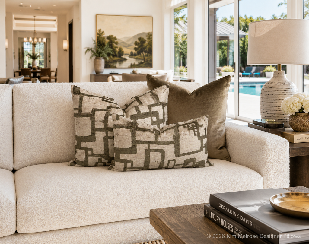 Luxury Lumbar Pillow – 24" × 14" – Patina Taupe