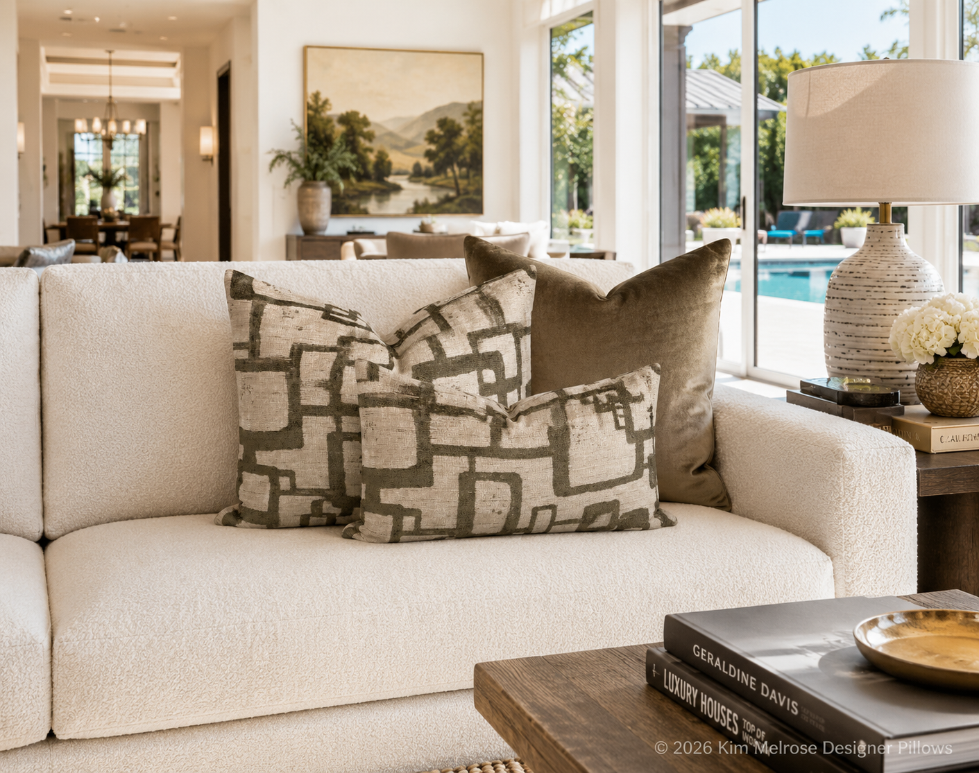 Luxury Lumbar Pillow – 24" × 14" – Patina Taupe