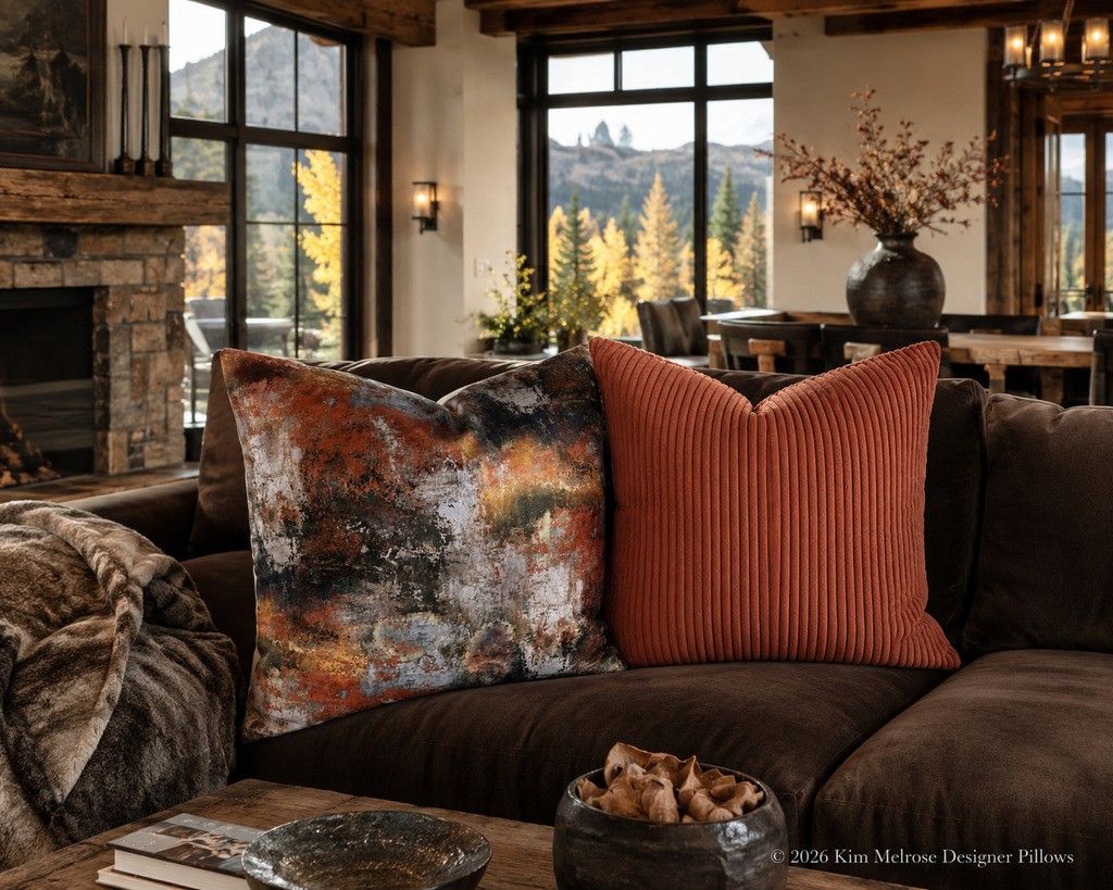 Luxury Pillow – 24" × 24" – Reverie Carmine