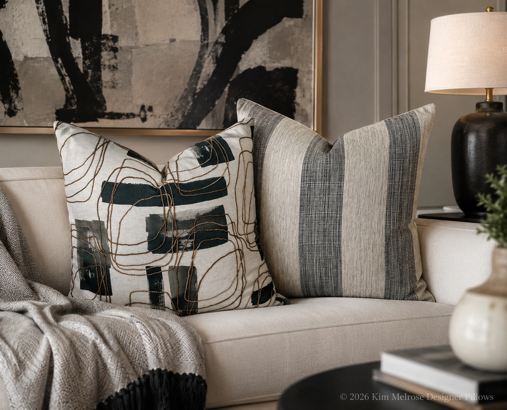 Luxury Pillow – 24" × 24" – Passage Onyx