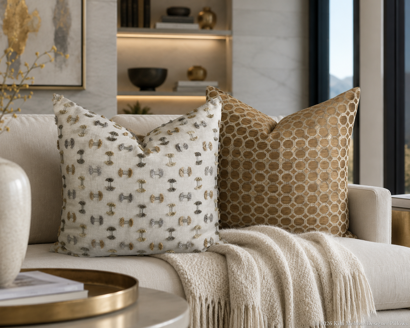 Luxury Pillow – 24" × 24" – Dax Pecan