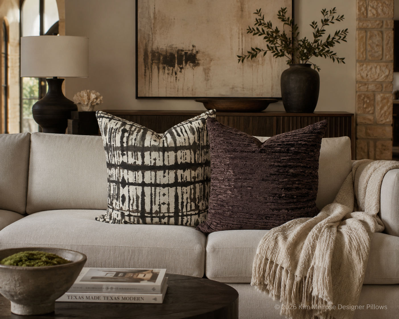 Luxury Pillow – 24" × 24" – Wake Umber