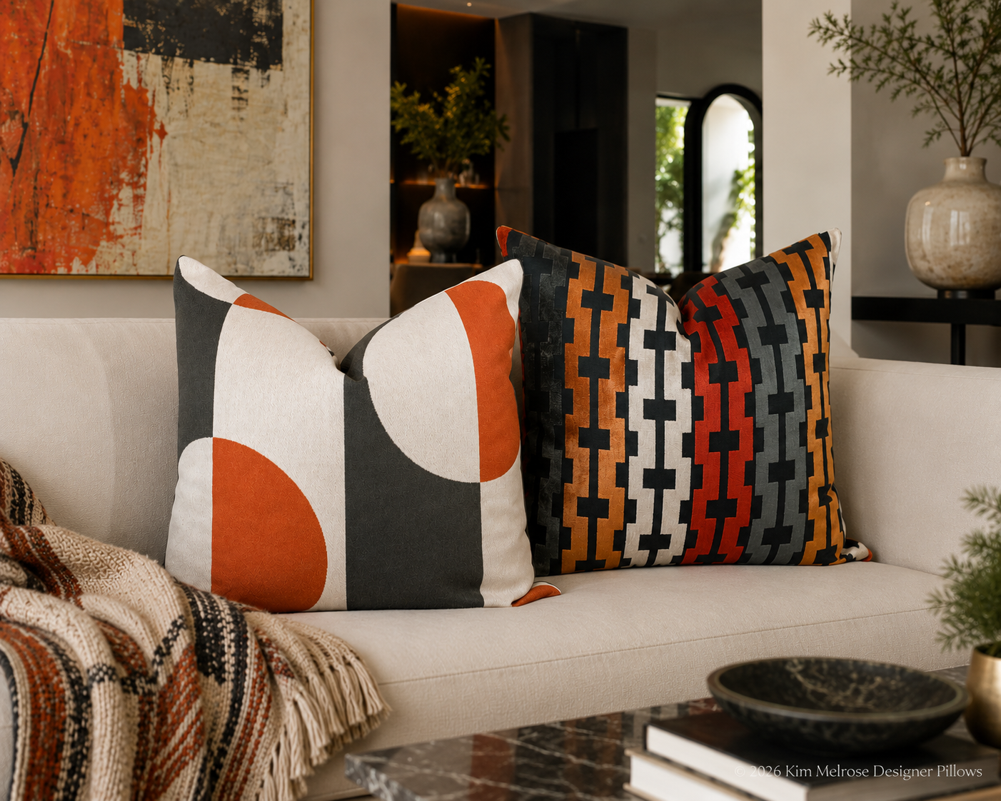 Luxury Pillow – 24" × 24" – Bardot Atomic
