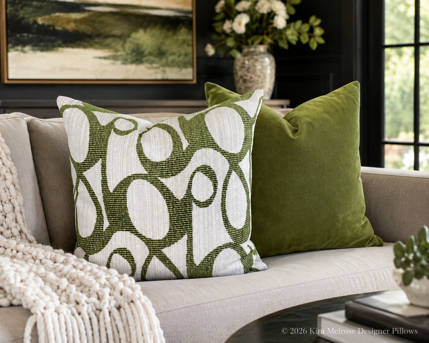 Luxury Pillow – 24" × 24" – Chalamont Ivy