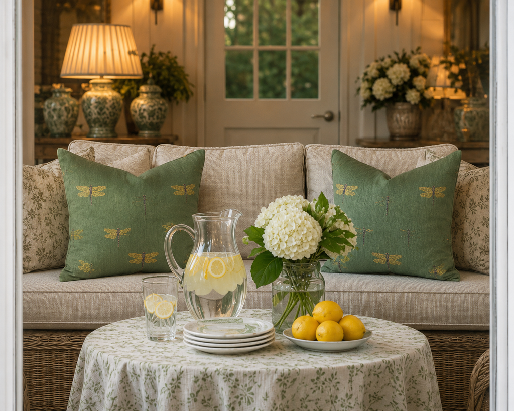 Luxury Pillow – 24" × 24" – Good Luck Dragonfly