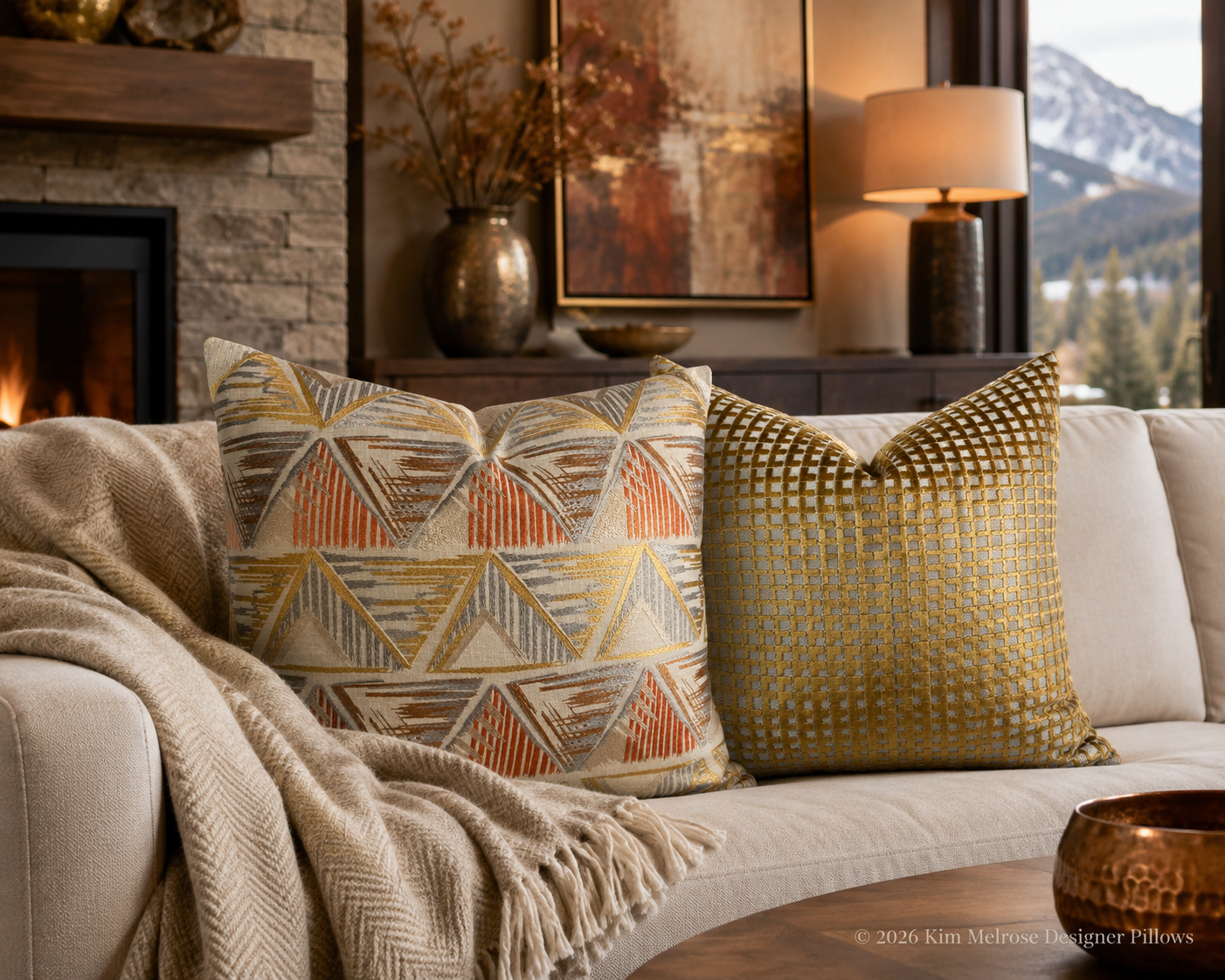 Luxury Pillow – 24" × 24" – Giza Sand
