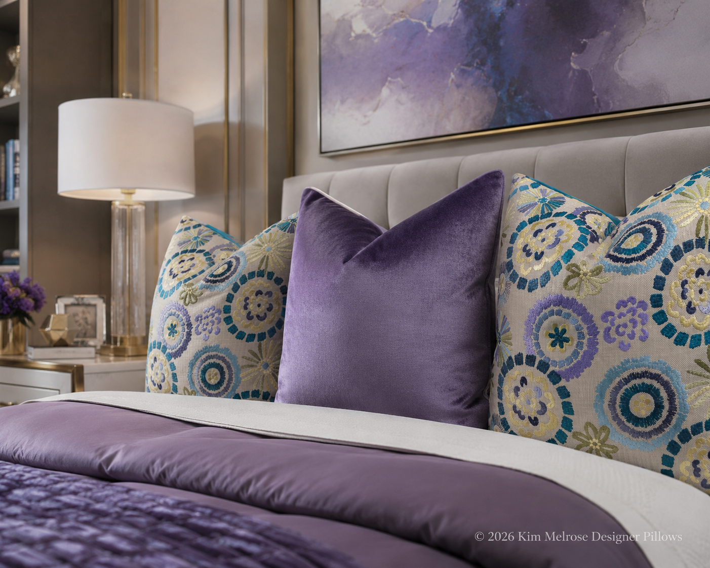 Luxury Pillow 24” x 24” - Spring Flowers