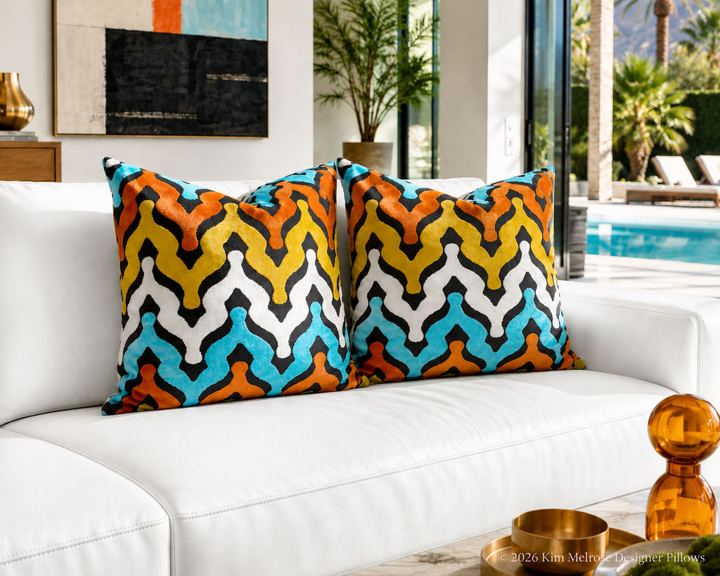 Luxury Pillow – 24" × 24" – Monroe Carnival