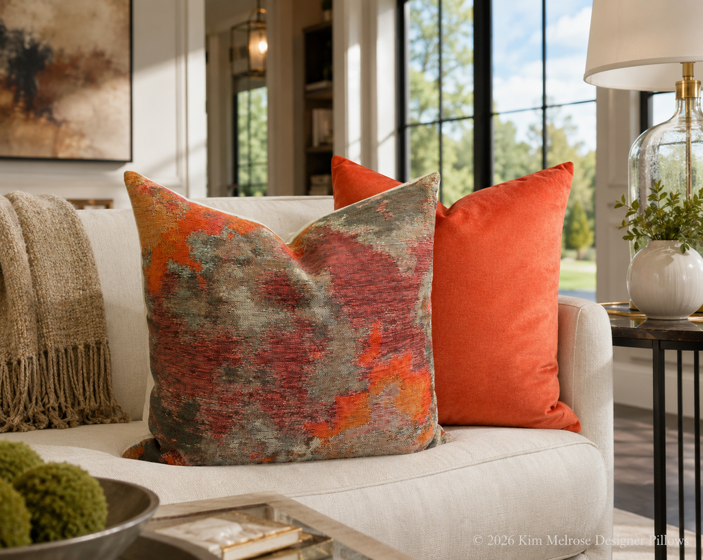 Luxury Pillow – 24" × 24" – Belvedere Mango