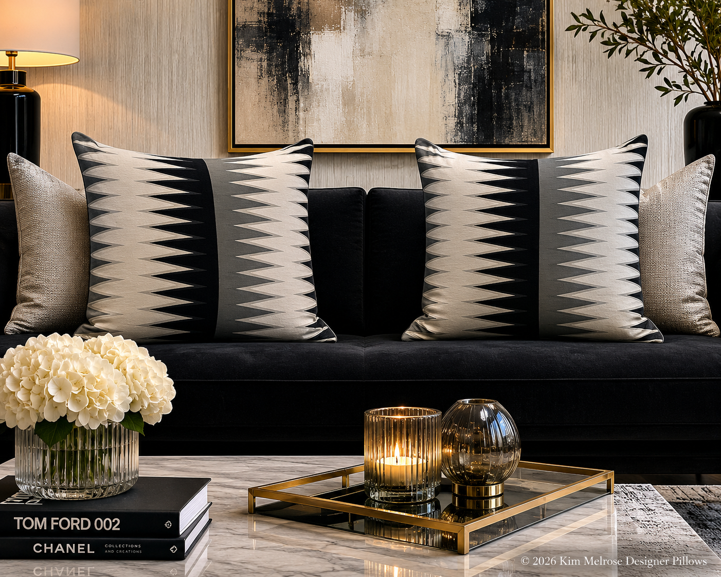 Luxury Pillow – 24" × 24" – Vamanos Ebony