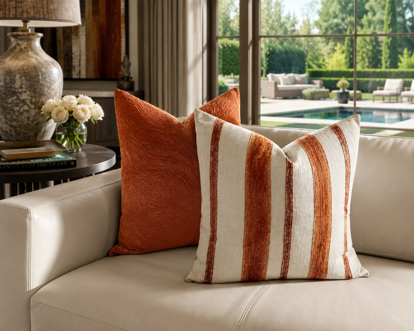Luxury Pillow – 24" × 24" – Lindor Rust