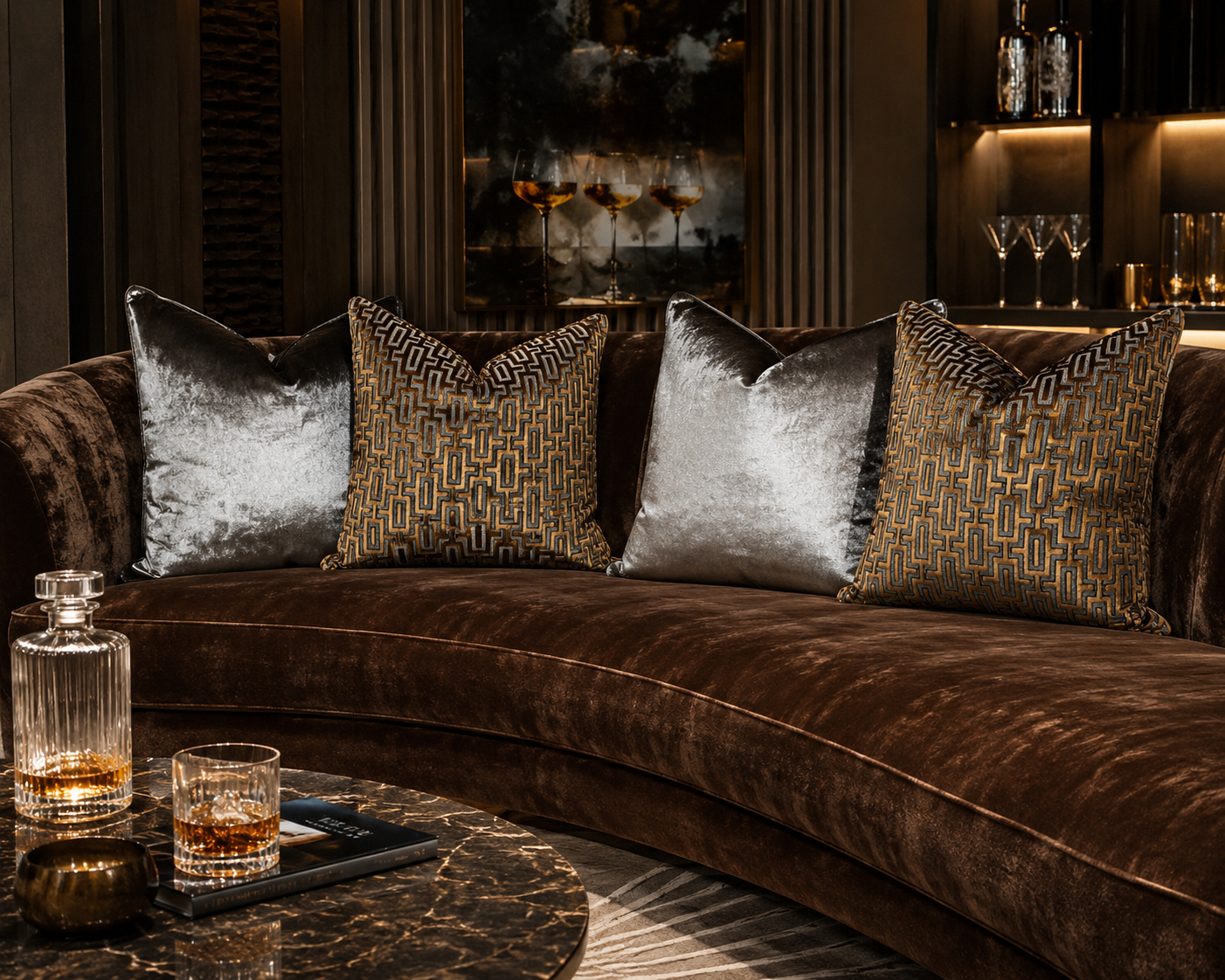 Luxury Pillow – 24" × 24" – Iridescence Double Front Graphite