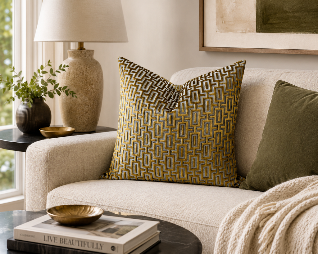 Luxury Pillow – 24" × 24" – Bergman Topaz