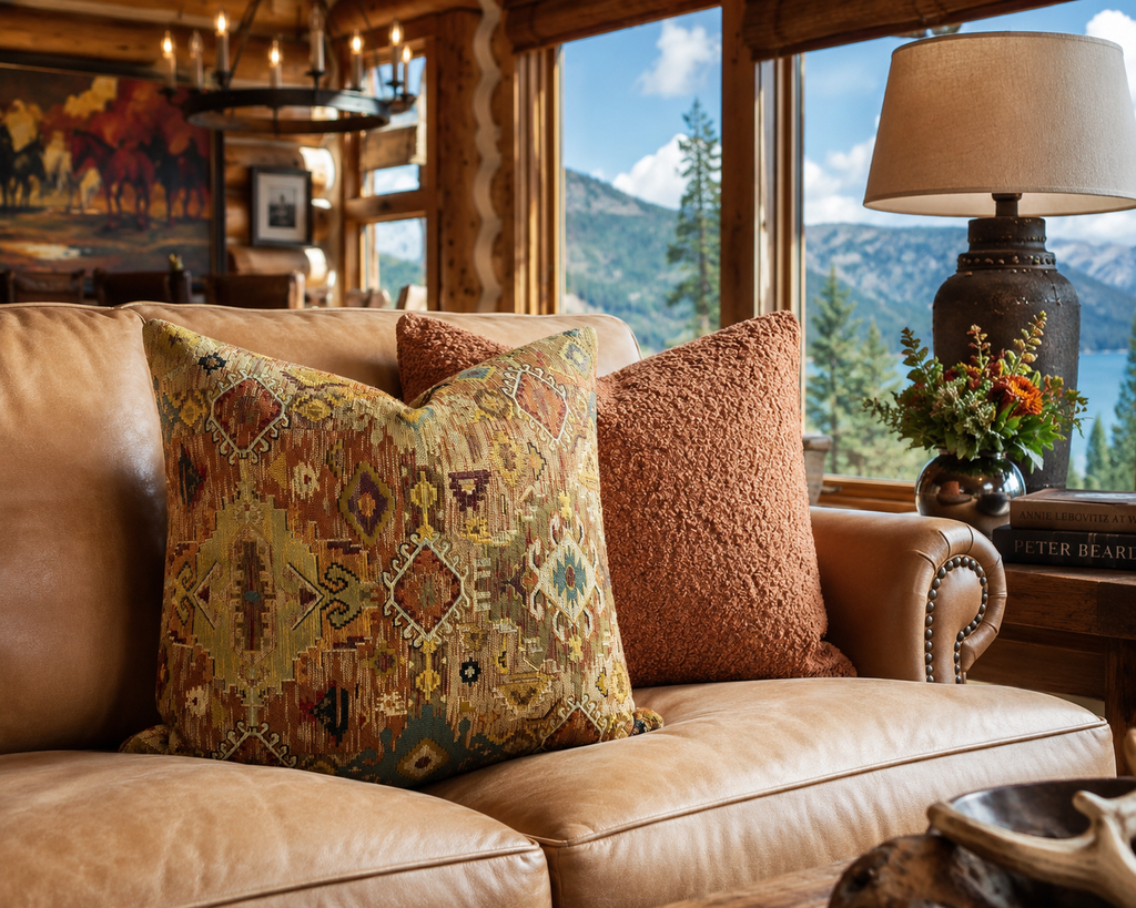 Luxury Pillow – 24" × 24" – Snuggle Rust